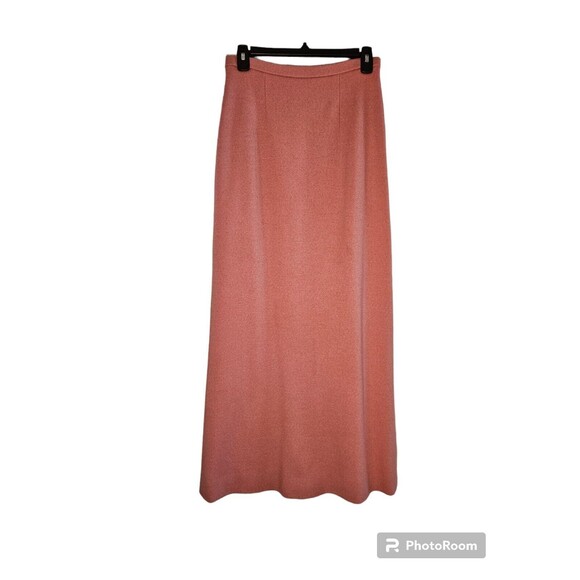 Bleyle Dresses & Skirts - Bleyle Midi Skirt Womens Size 8 Pink Modest Slit Virgin Wool Teacher Vintage 70s